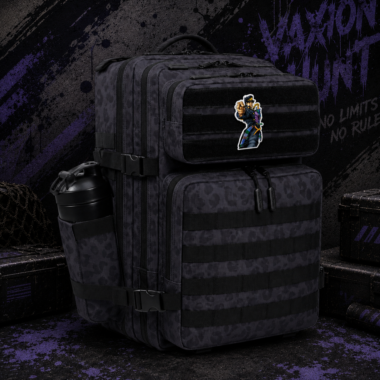 JOJO Anime Patch EDC Performance Backpack 35L / 45L - Black Leopard