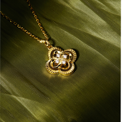 Infinite Clover Charm Pendant Necklace