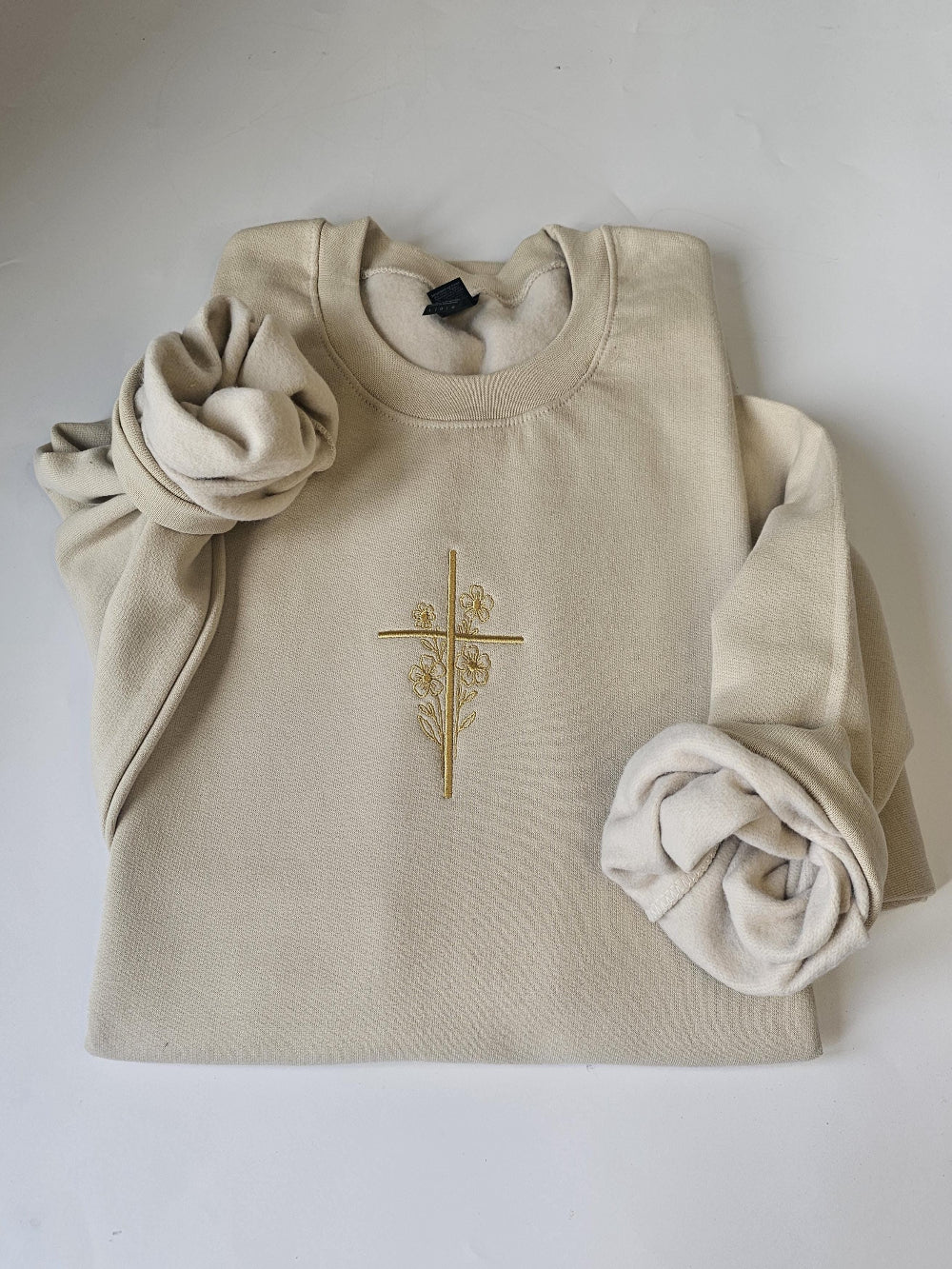 Cross Embroidered Unisex Sweatshirt