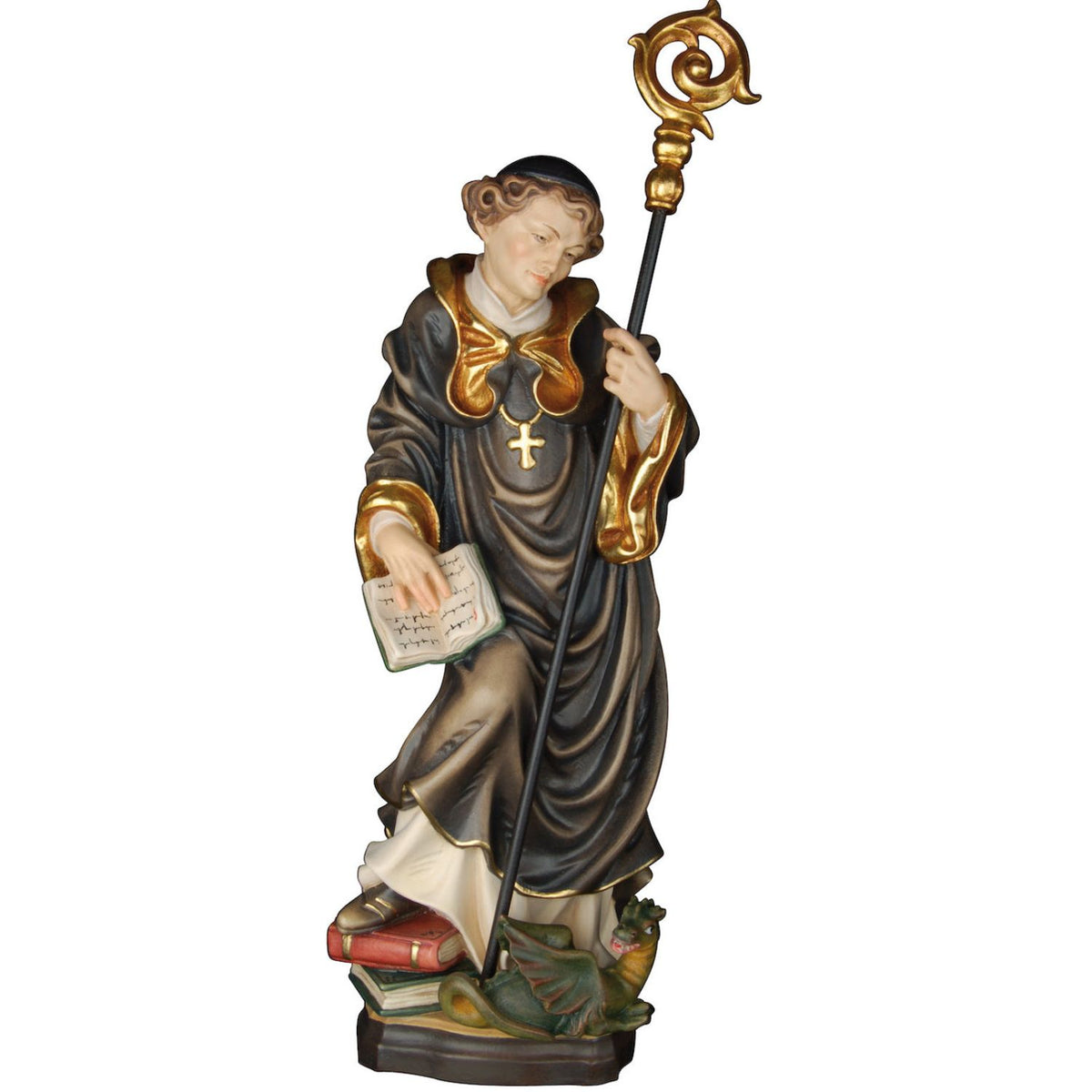 Saint Magnus of Fussen with Dragon Figurine