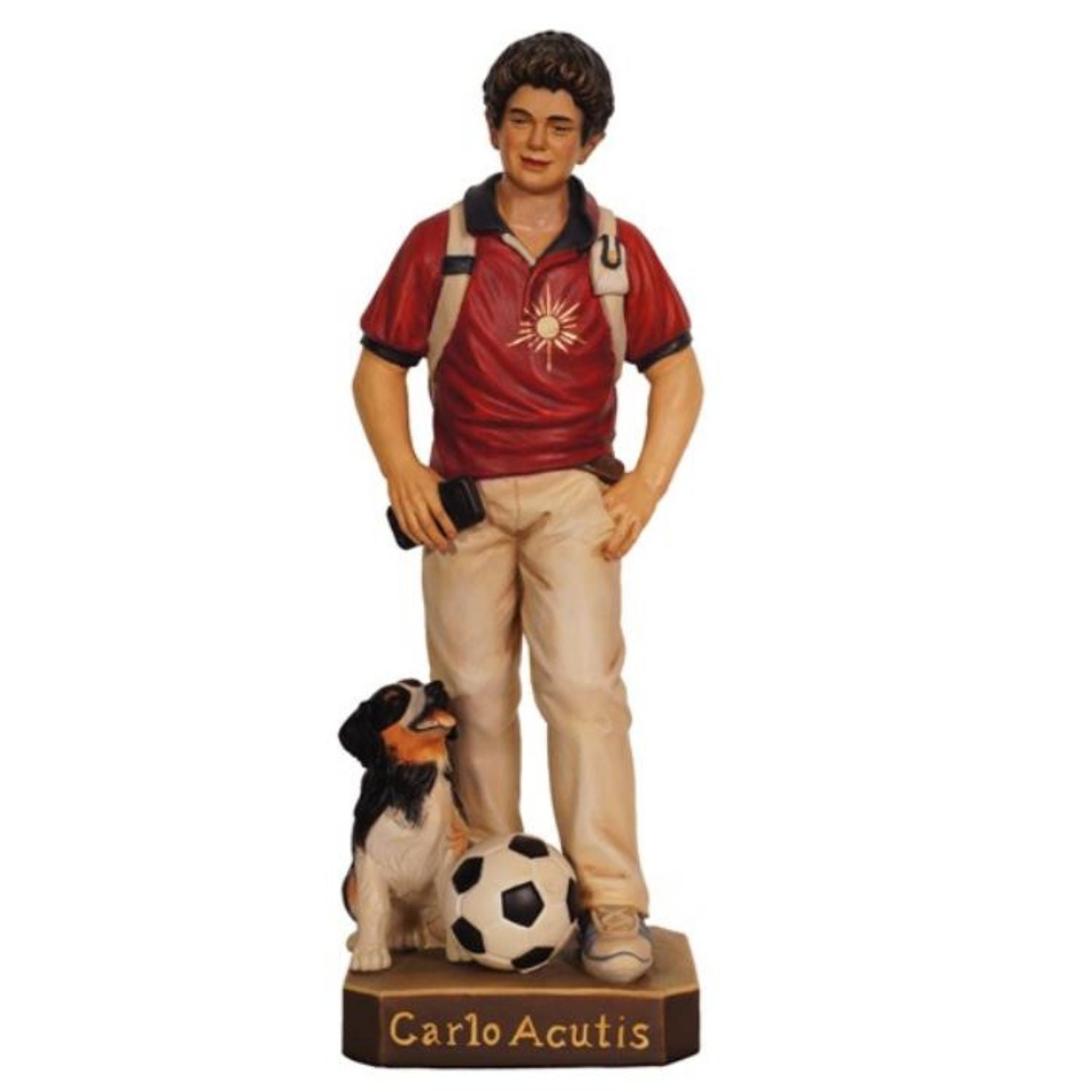 Carlo Acutis with Dog and Ball