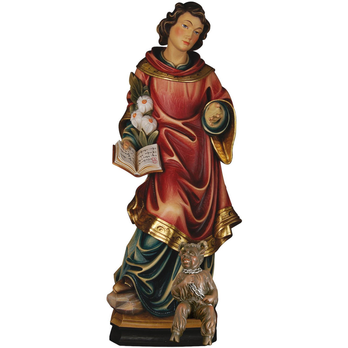 Saint Cyriacus with devil Figurine