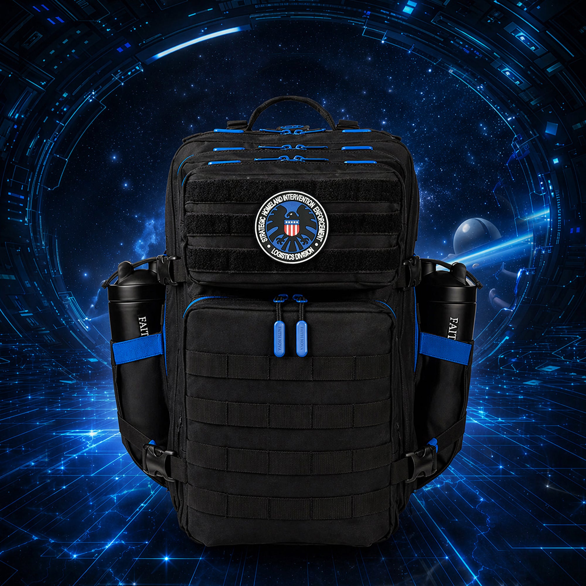 Hero Patch EDC Performance Backpack 35L / 45L - Black Blue