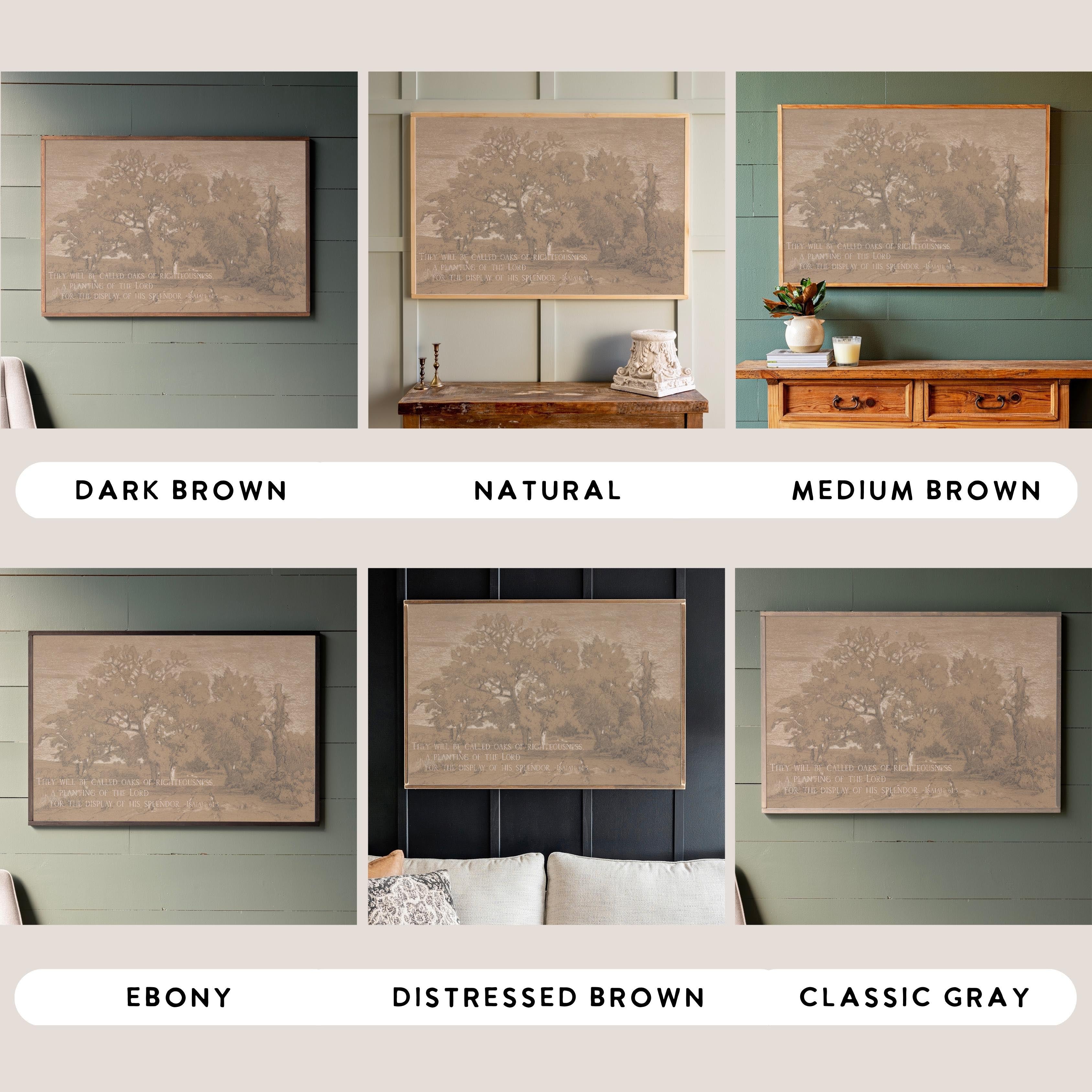 Oaks Of Righteousness | Framed Wooden Art - Horizontal