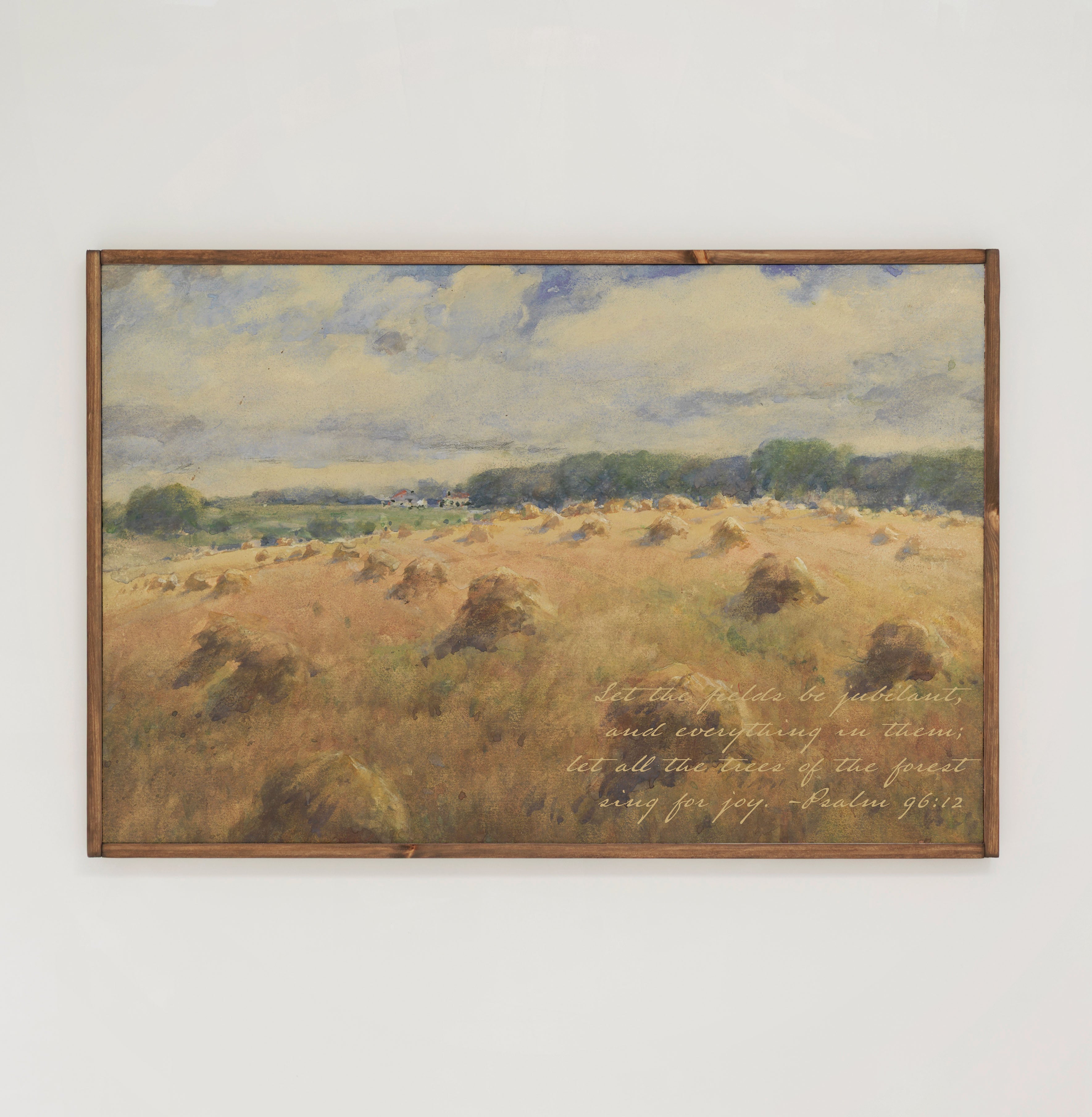 Psalm 96 | Framed Wooden Art - Horizontal