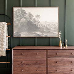 Black and White Landscape | Framed Wooden Art - Horizontal