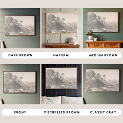 Black and White Landscape | Framed Wooden Art - Horizontal