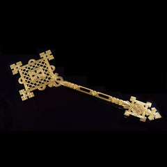 Gold Jerusalem Handheld Crucifix with Gift Box – Christian Blessing Cross Set