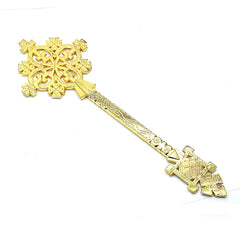 Gold Jerusalem Handheld Crucifix with Gift Box – Christian Blessing Cross Set