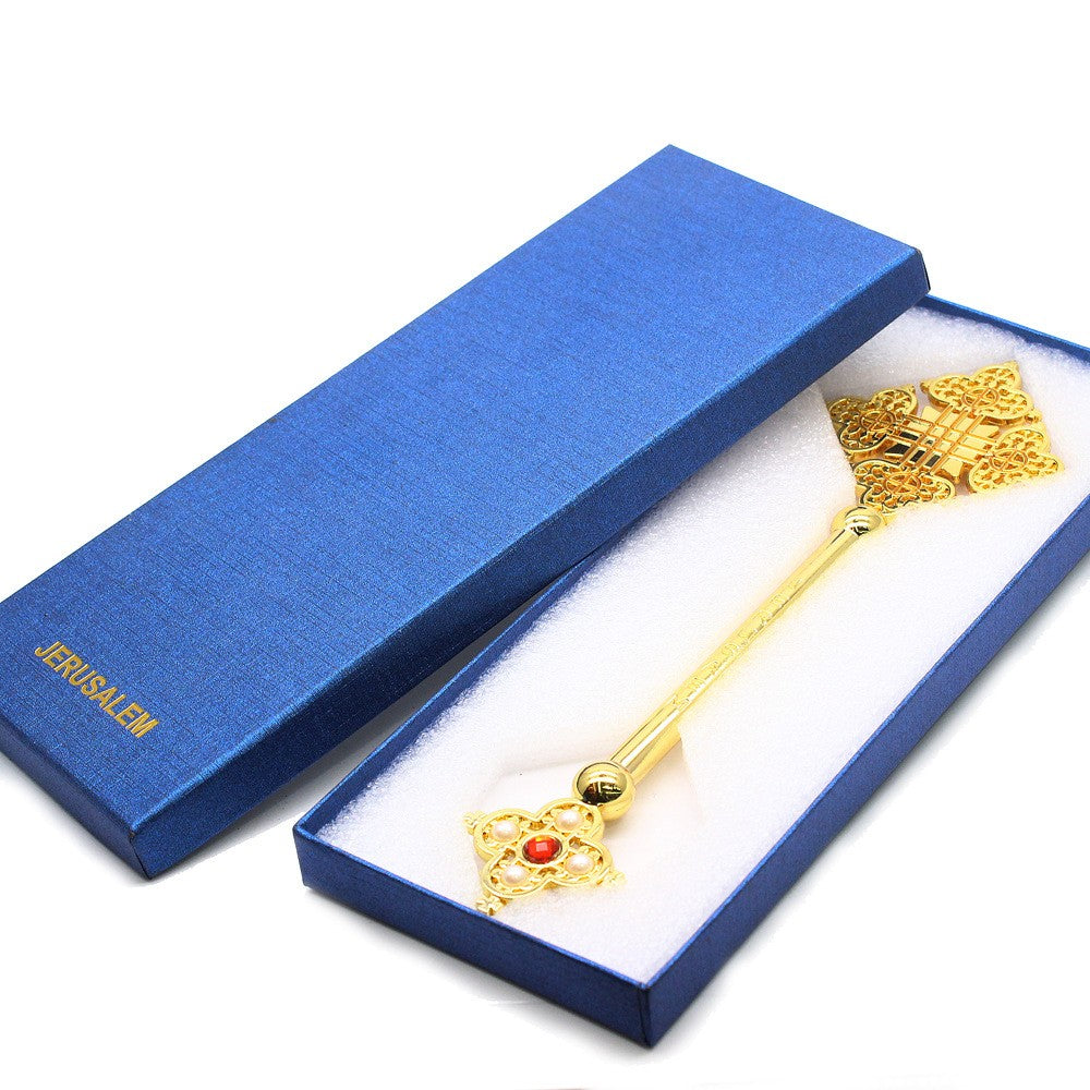 Jerusalem Handheld Crucifix with Gift Box – Christian Religious Blessing Cross