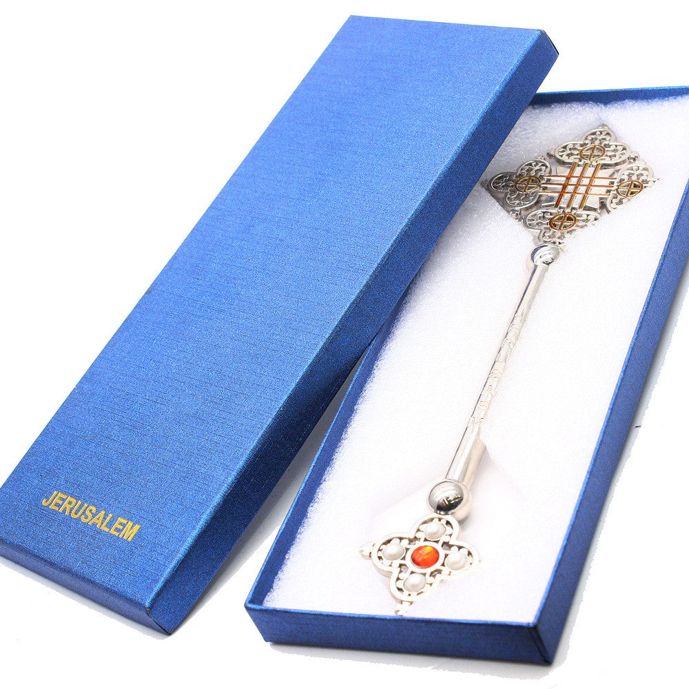 Jerusalem Handheld Crucifix with Gift Box – Christian Religious Blessing Cross