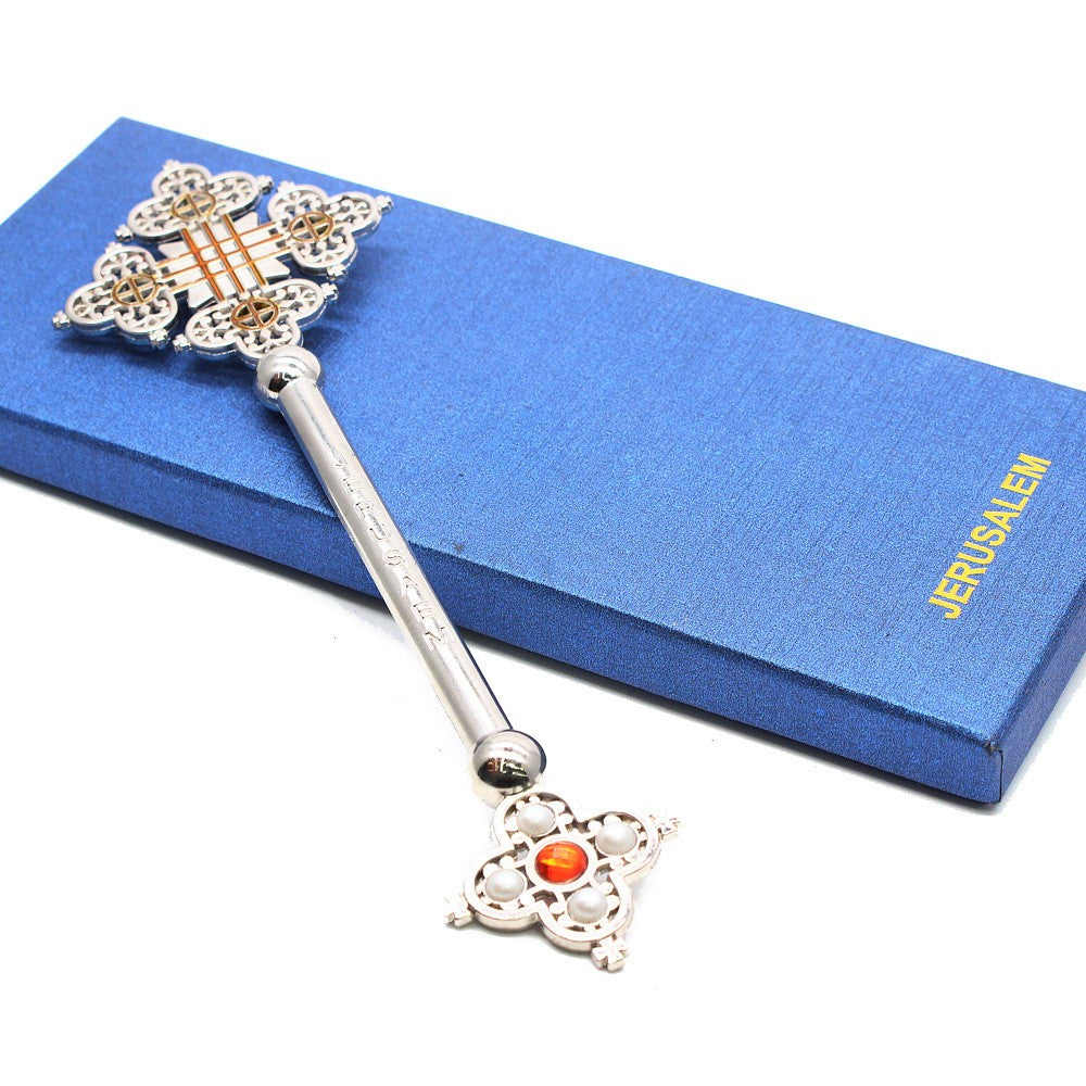 Jerusalem Handheld Crucifix with Gift Box – Christian Religious Blessing Cross