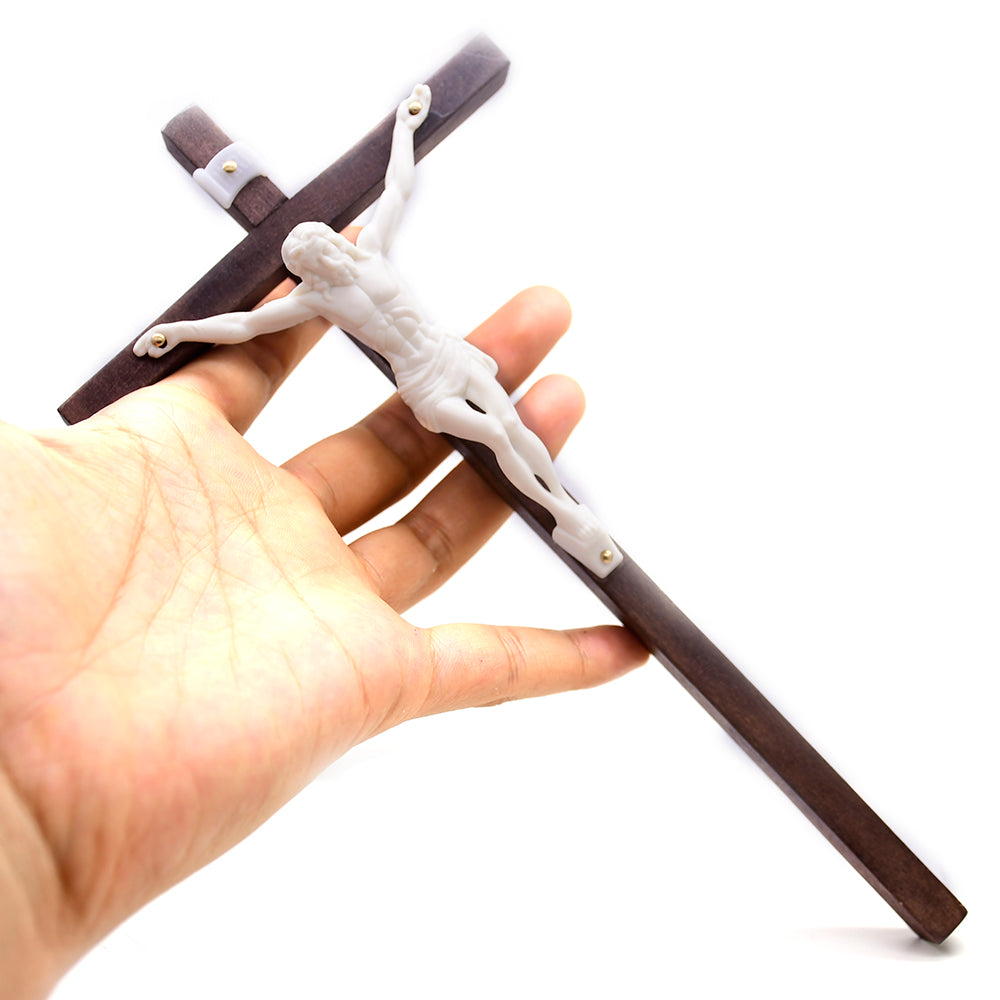 Large Wooden Cross Wall Hanging – Christian Rustic Home Decor Ornament