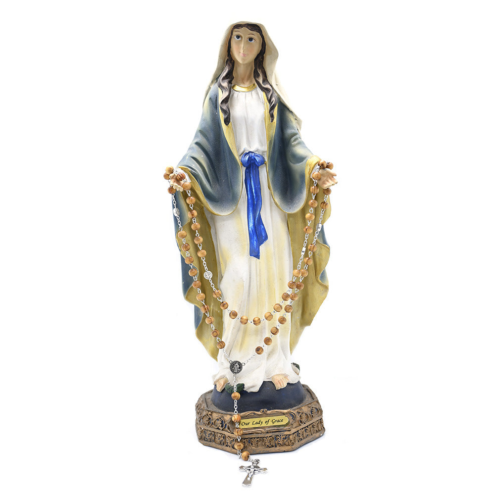 St. Benedict Wooden Rosary Necklace – Handcrafted Pine Beads with Cross