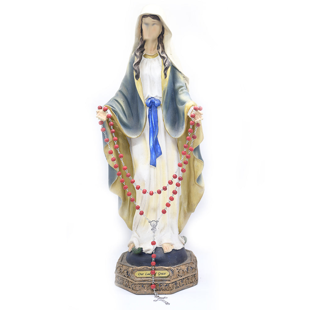 Classic Burgundy Scented Wooden Rosary – Cross Necklace Gift Set