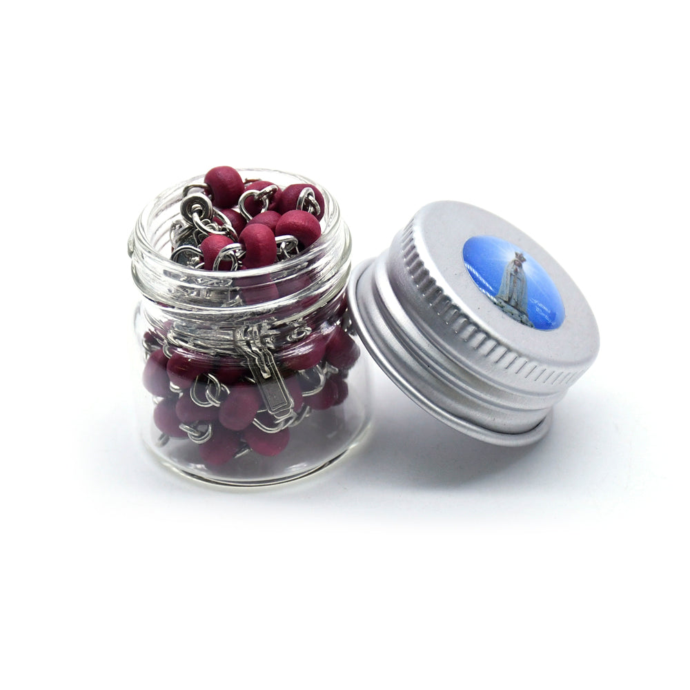 Fatima Rose Scented Rosary Necklace – 4×5mm Beads Set