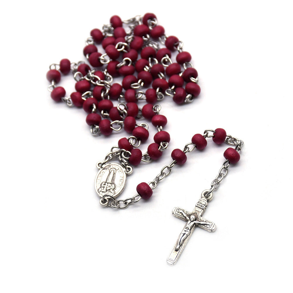 Fatima Rose Scented Rosary Necklace – 4×5mm Beads Set
