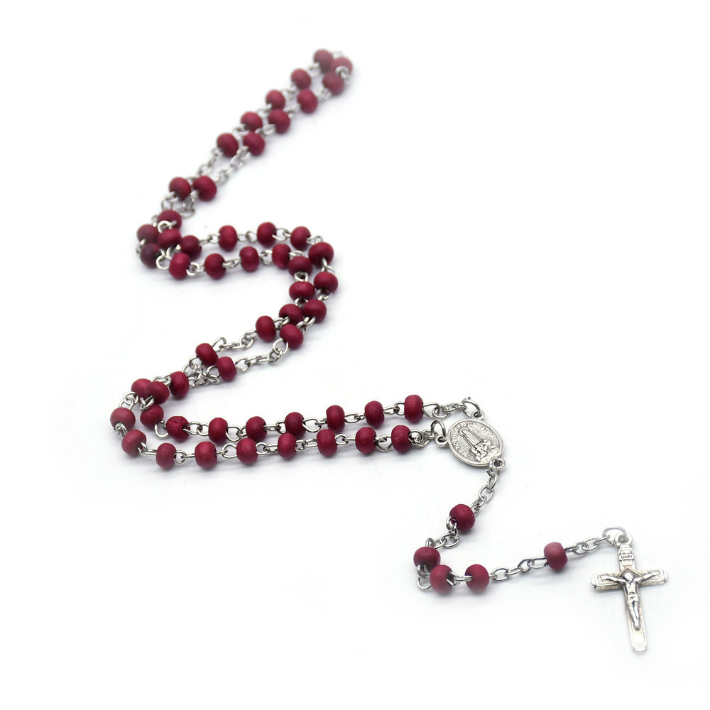 Fatima Rose Scented Rosary Necklace – 4×5mm Beads Set