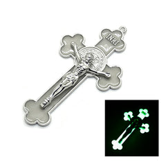Glow-in-the-Dark Metal Crucifix – Luminous Christian Cross Pendant