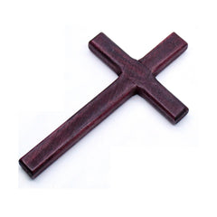 Handcrafted Wooden Cross Pendant – Christian Handheld Crucifix Gift