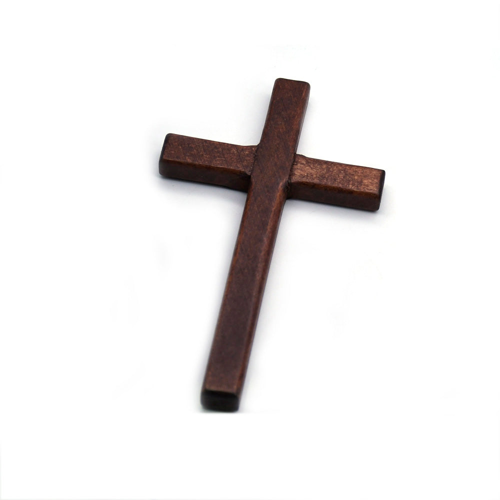 Handcrafted Wooden Cross Pendant – Christian Handheld Crucifix Gift