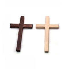 Handcrafted Wooden Cross Pendant – Christian Handheld Crucifix Gift