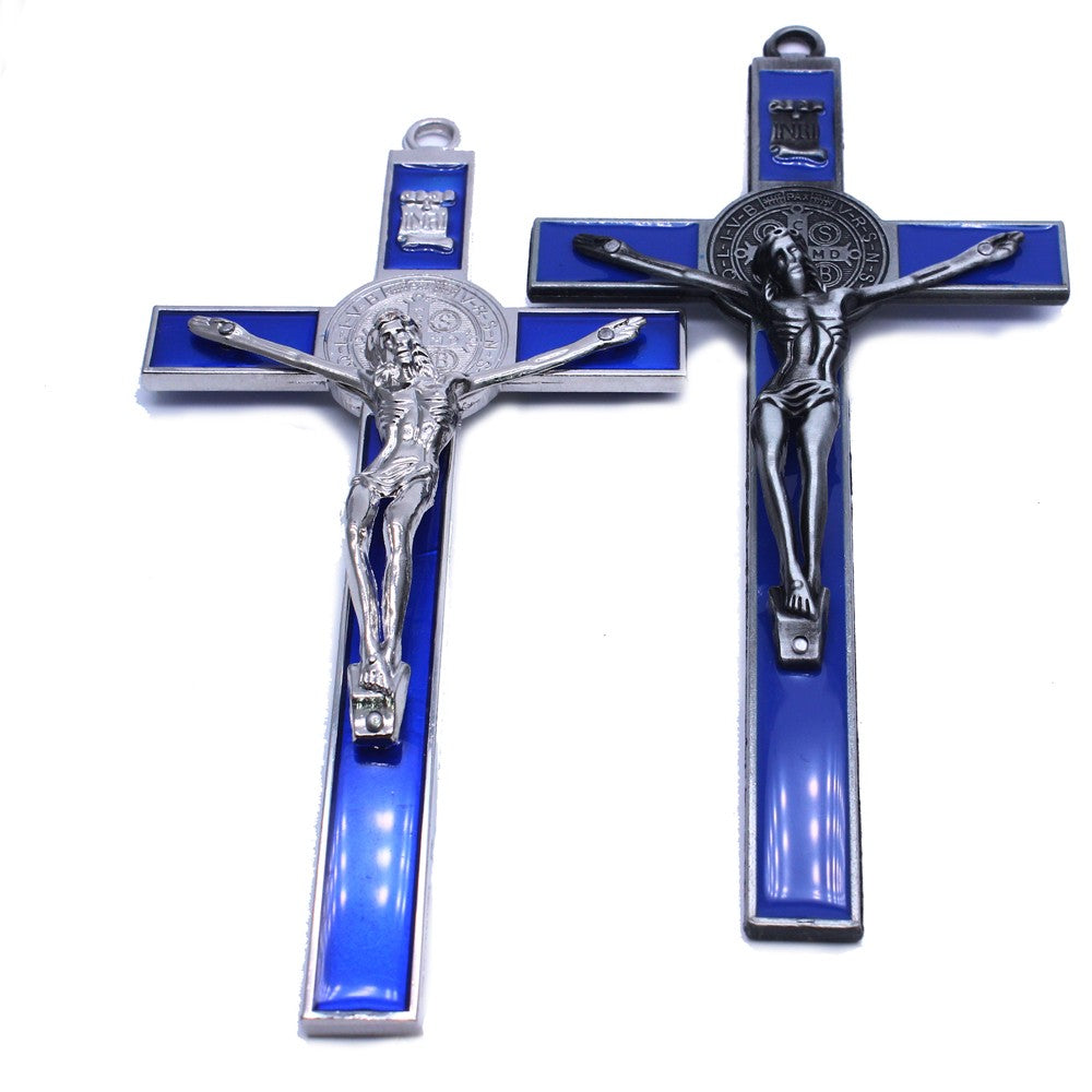 Large Metal Crucifix Cross Wall Hanging – Jesus Christian Decor