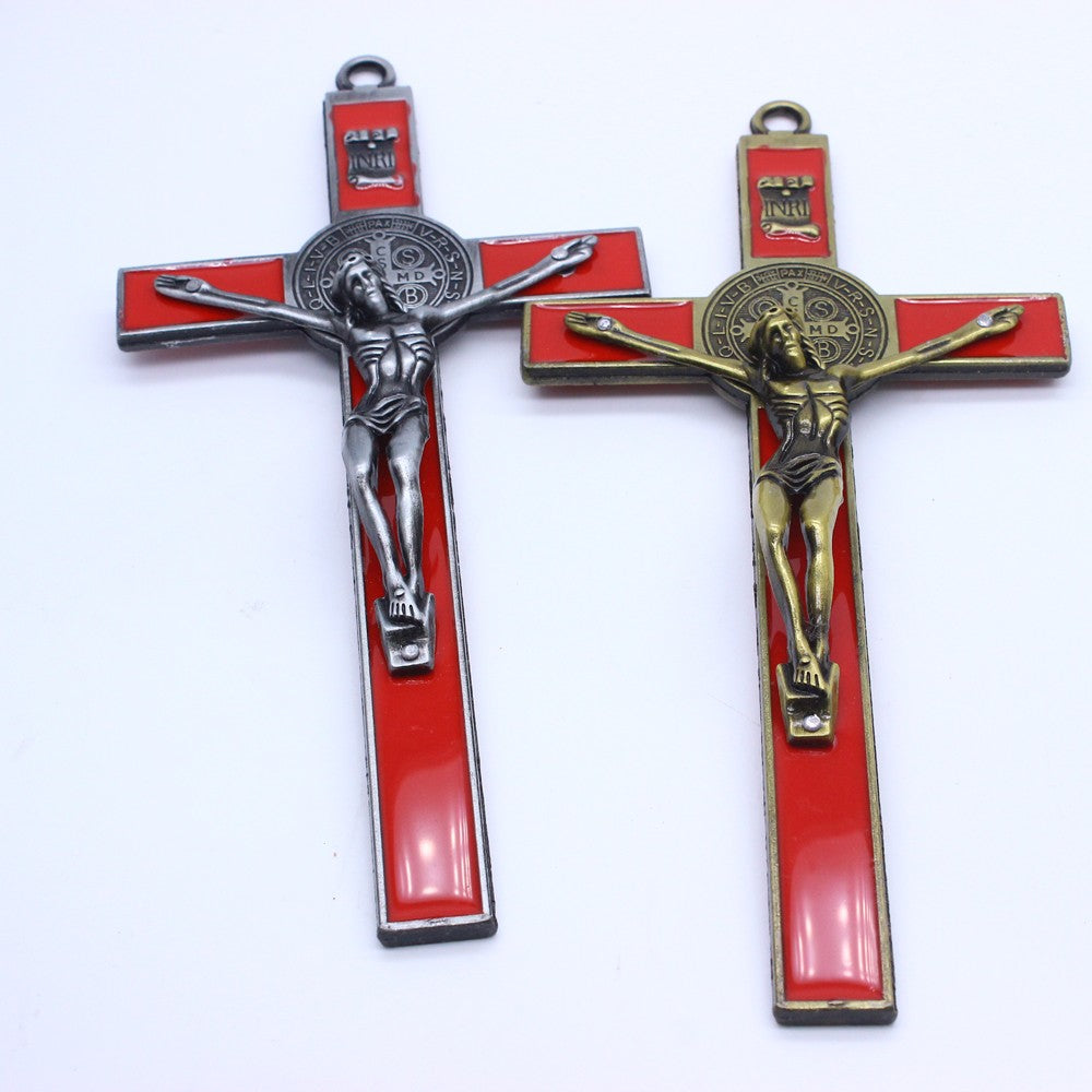 Large Metal Crucifix Cross Wall Hanging – Jesus Christian Decor