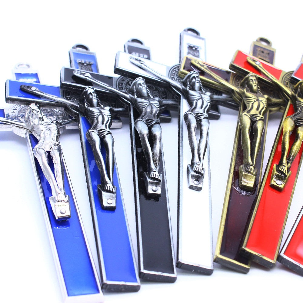 Large Metal Crucifix Cross Wall Hanging – Jesus Christian Decor