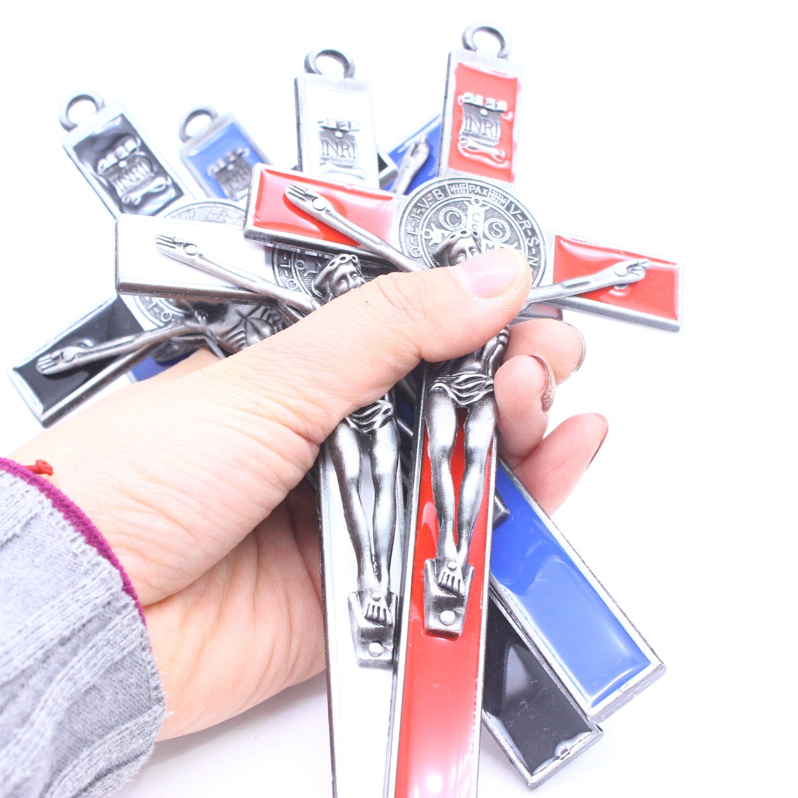 Large Metal Crucifix Cross Wall Hanging – Jesus Christian Decor