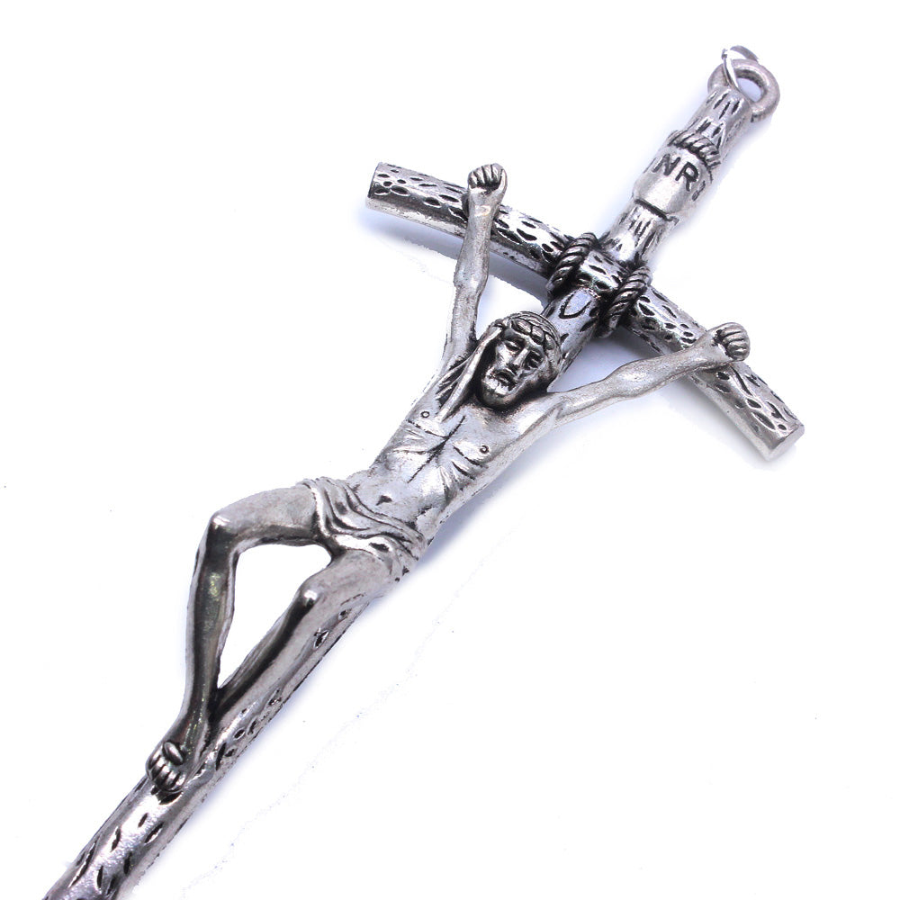 Vine Style Metal Cross Wall Hanging – Christian Decorative Crucifix Ornament