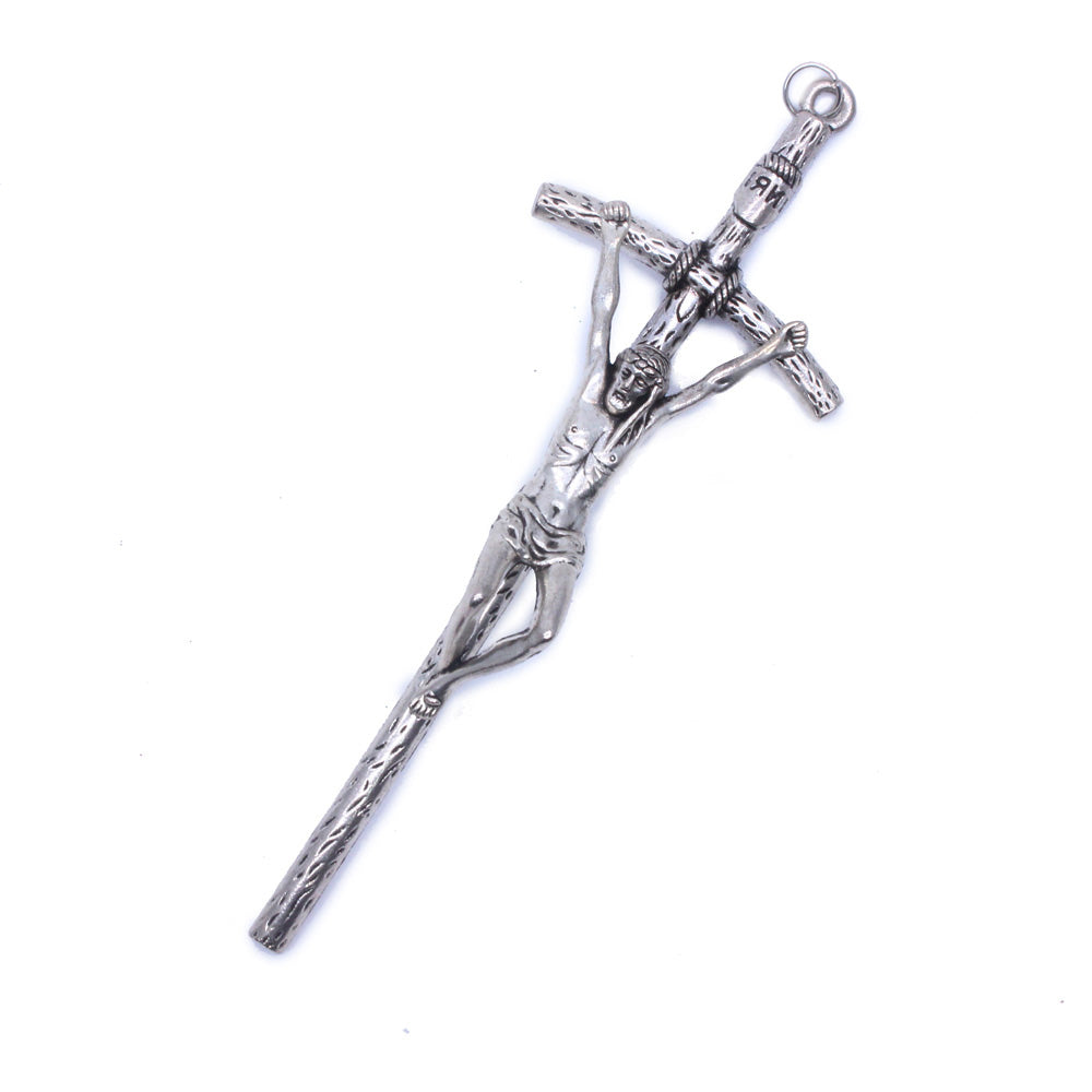 Vine Style Metal Cross Wall Hanging – Christian Decorative Crucifix Ornament