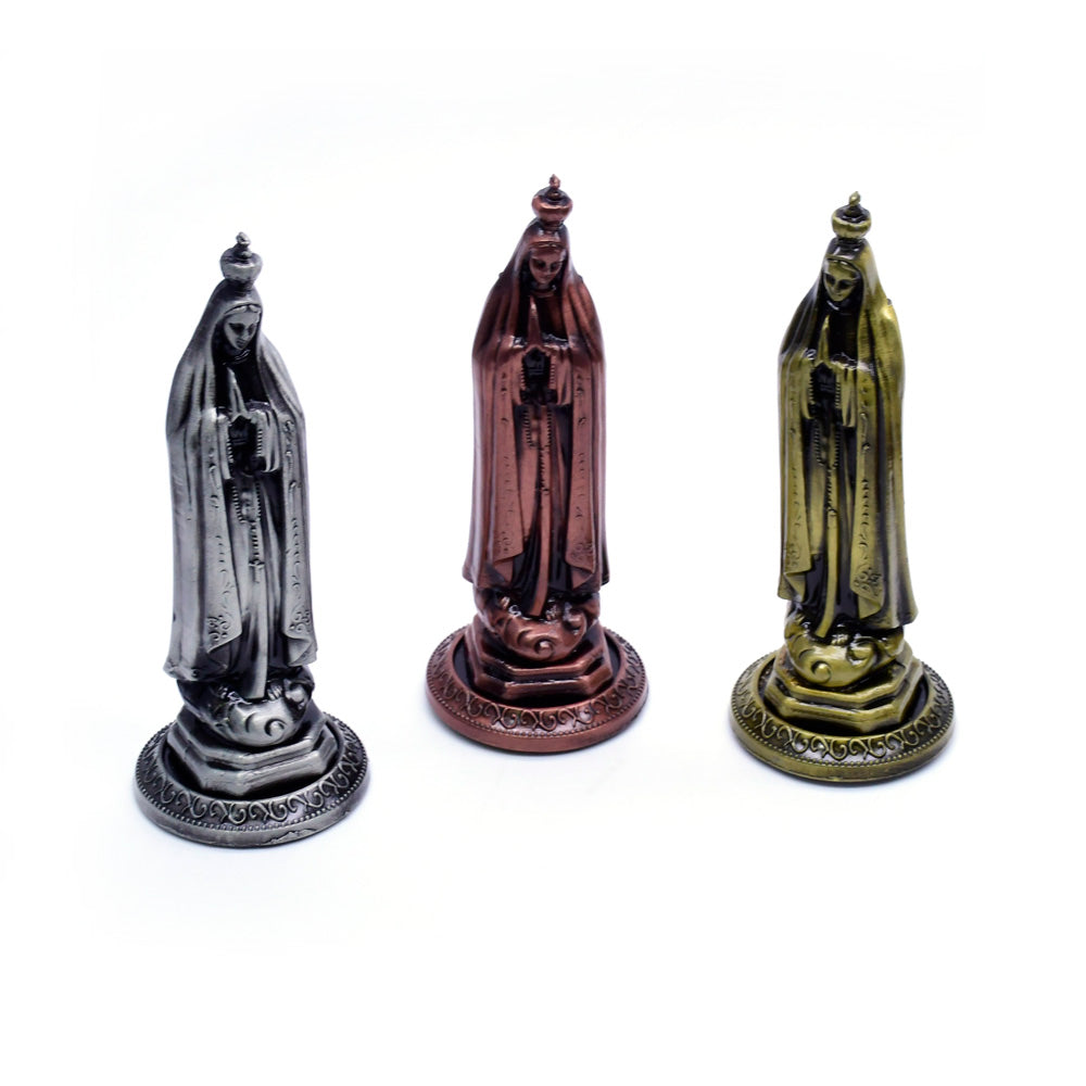Alloy Our Lady of Fatima Statue Ornament for Home, Office & Car Decor