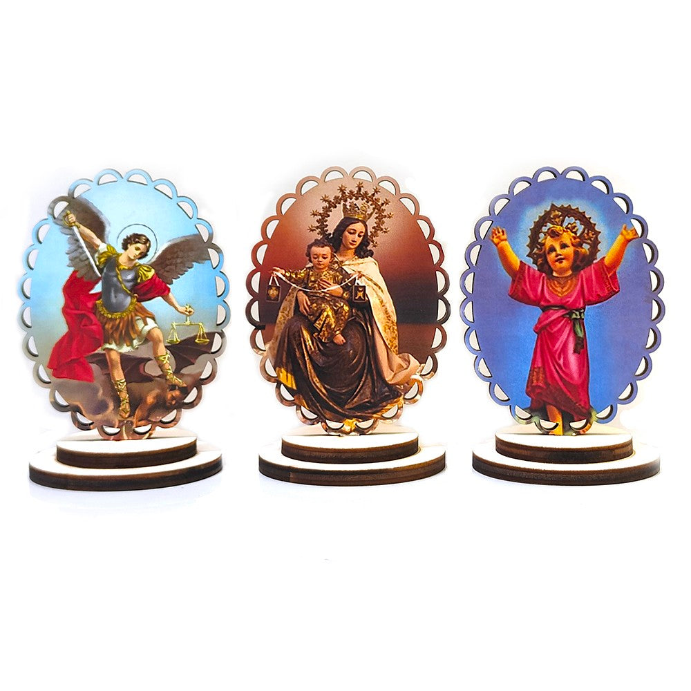 Wooden Religious Ornament Stand for Home, Office & Car Decor