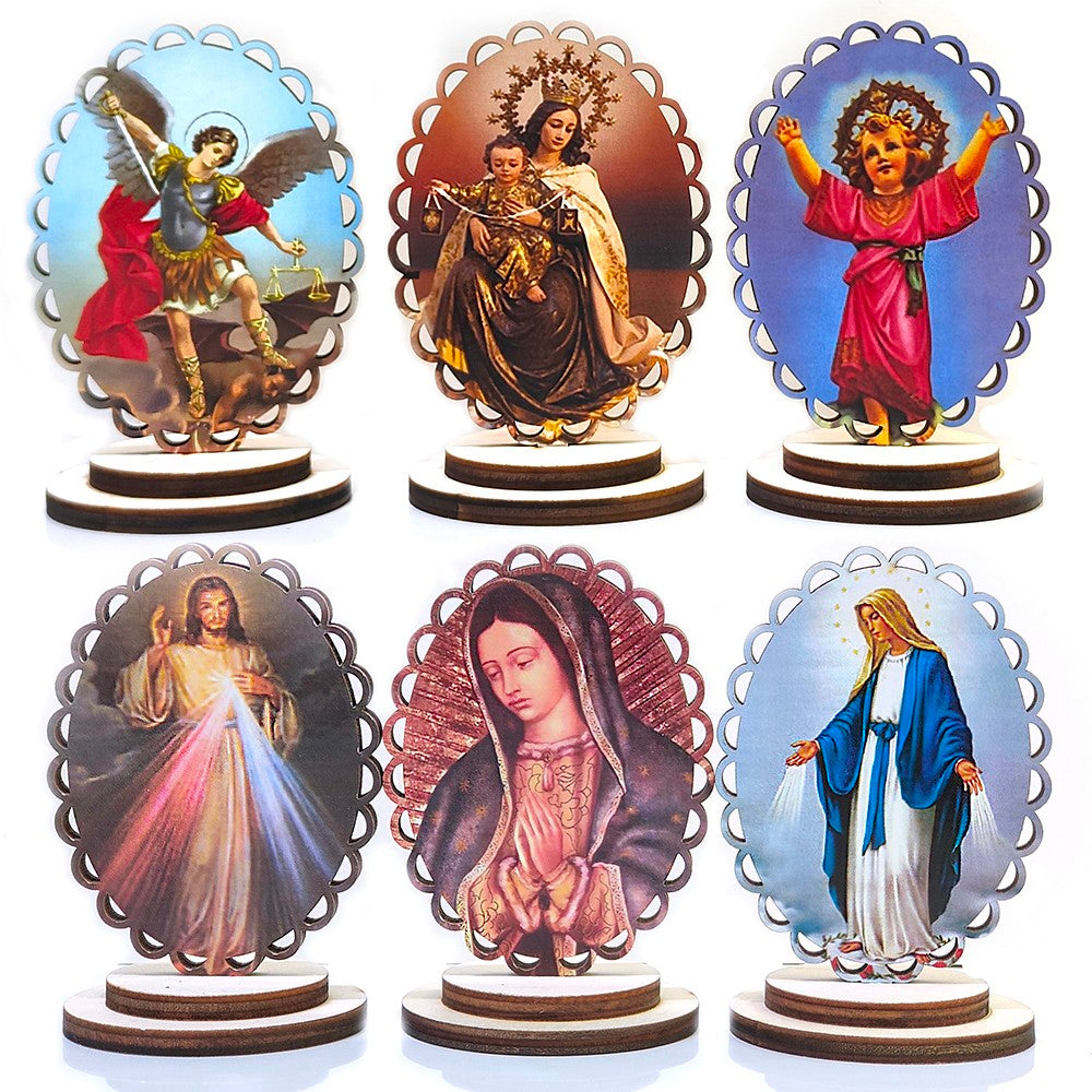 Wooden Religious Ornament Stand for Home, Office & Car Decor
