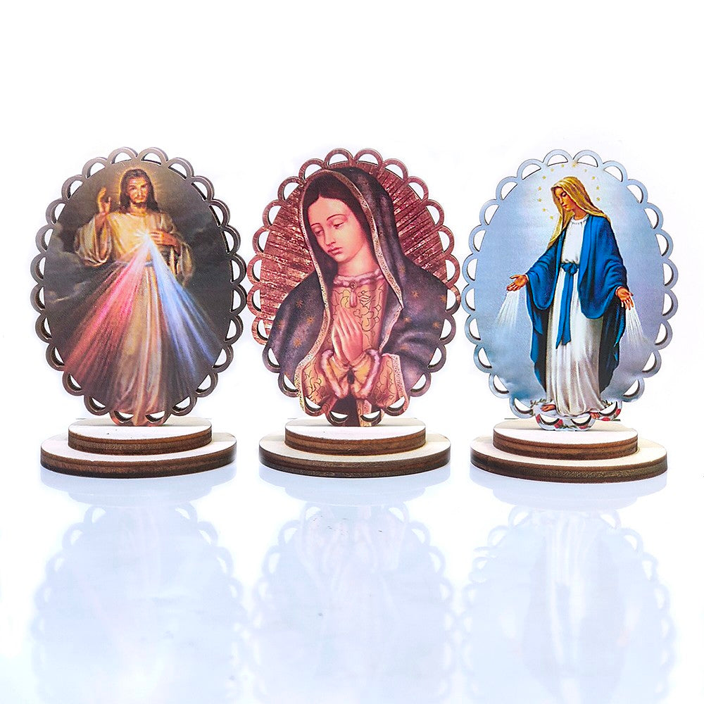 Wooden Religious Ornament Stand for Home, Office & Car Decor