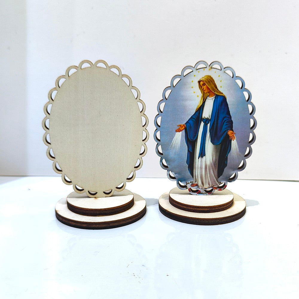 Wooden Religious Ornament Stand for Home, Office & Car Decor