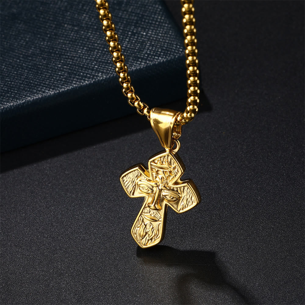 Jesus Cross Silver Handmade Christian Pendant Necklace