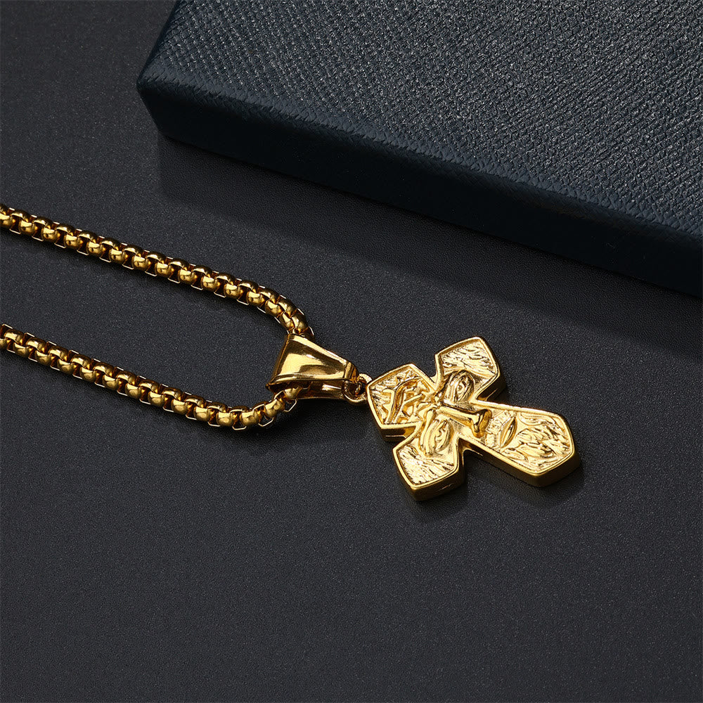 Jesus Cross Silver Handmade Christian Pendant Necklace