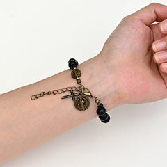 Ebony Beads St. Benedict the Blessed Protection Bracelet