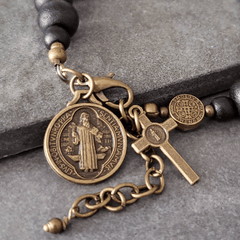 Ebony Beads St. Benedict the Blessed Protection Bracelet
