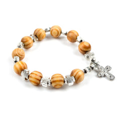 Blessings of Faith: Wooden Beads Prayer Christ Bracelet