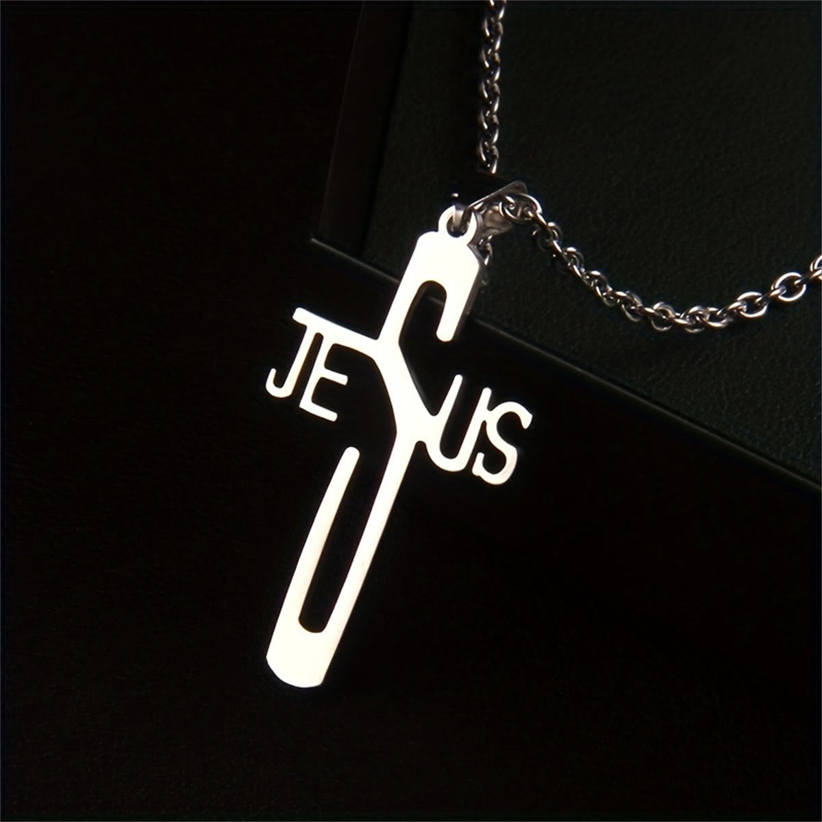 Jesus Christ Cross Chain Stainless Steel Necklace