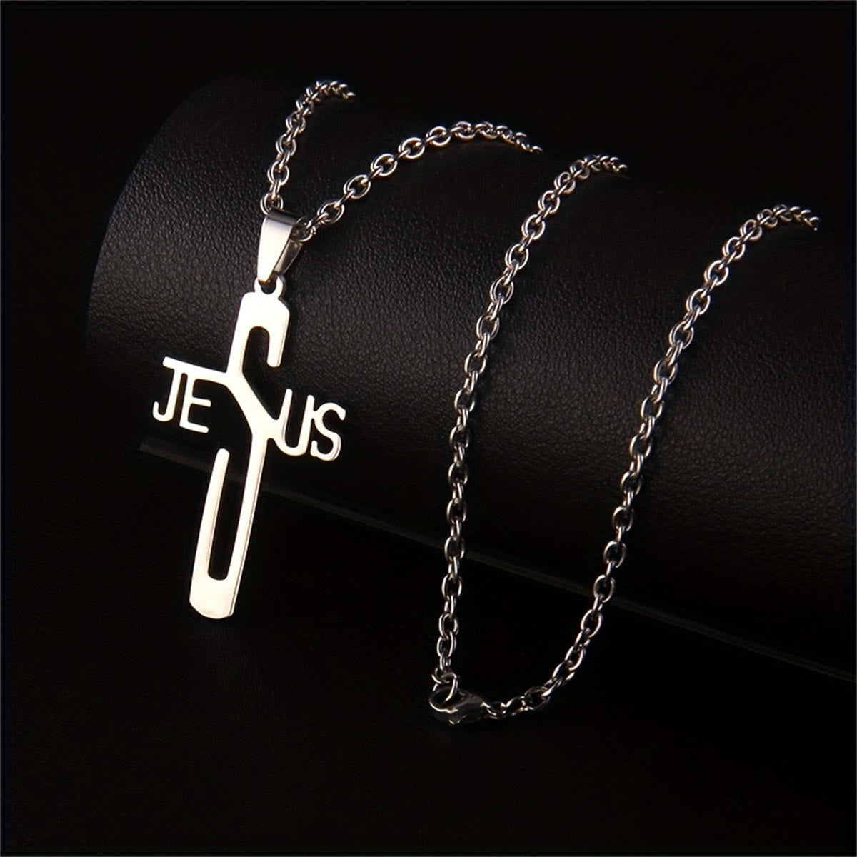 Jesus Christ Cross Chain Stainless Steel Necklace
