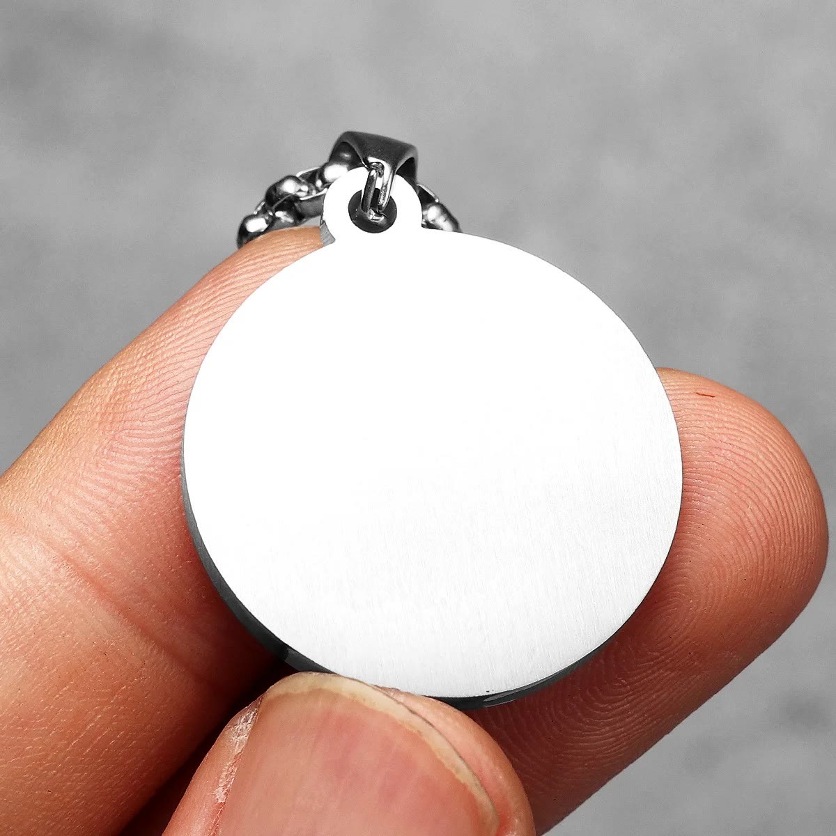 Zircon Set Virgin Mary Titanium Pendant Necklace