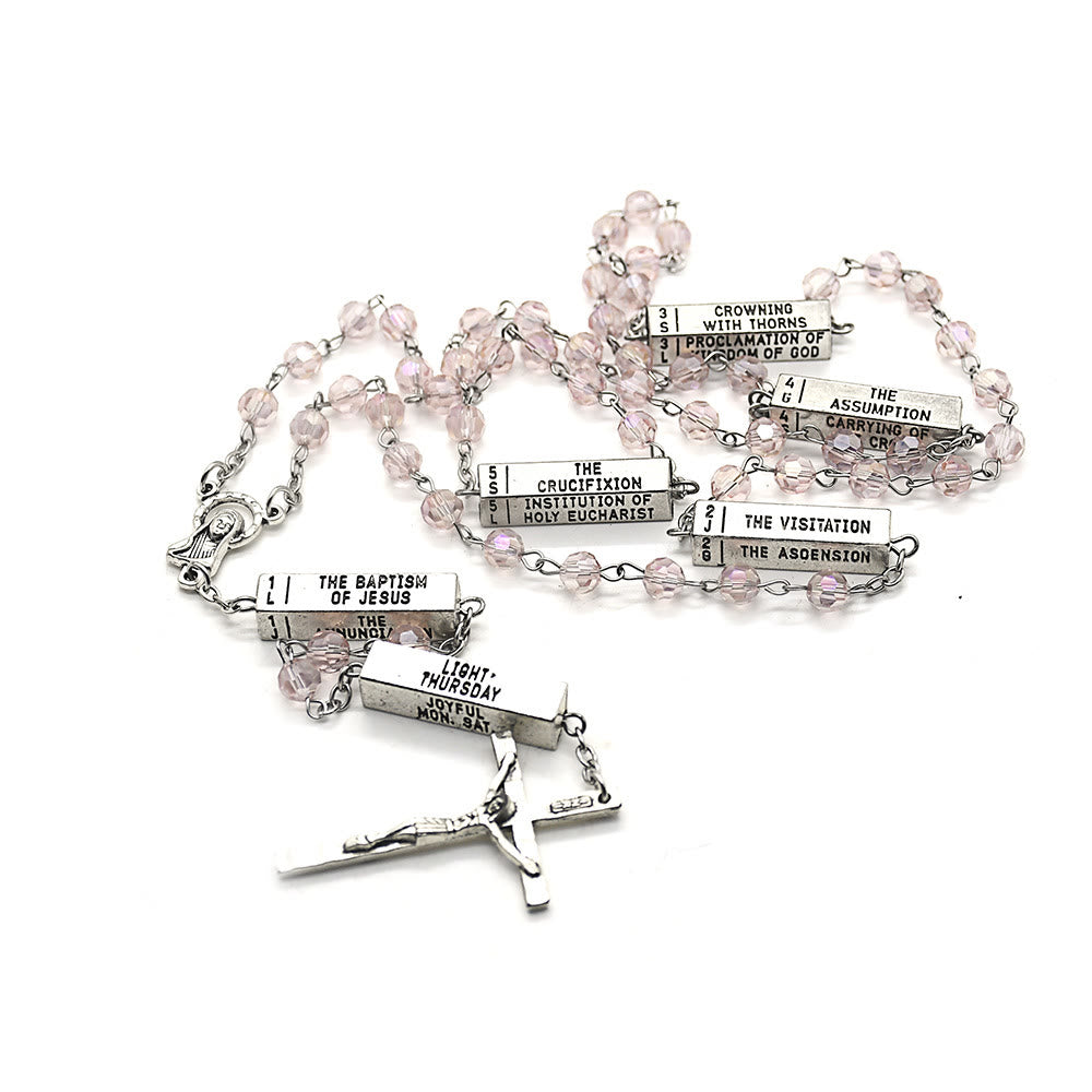 Crucifixion Crystal Rosary