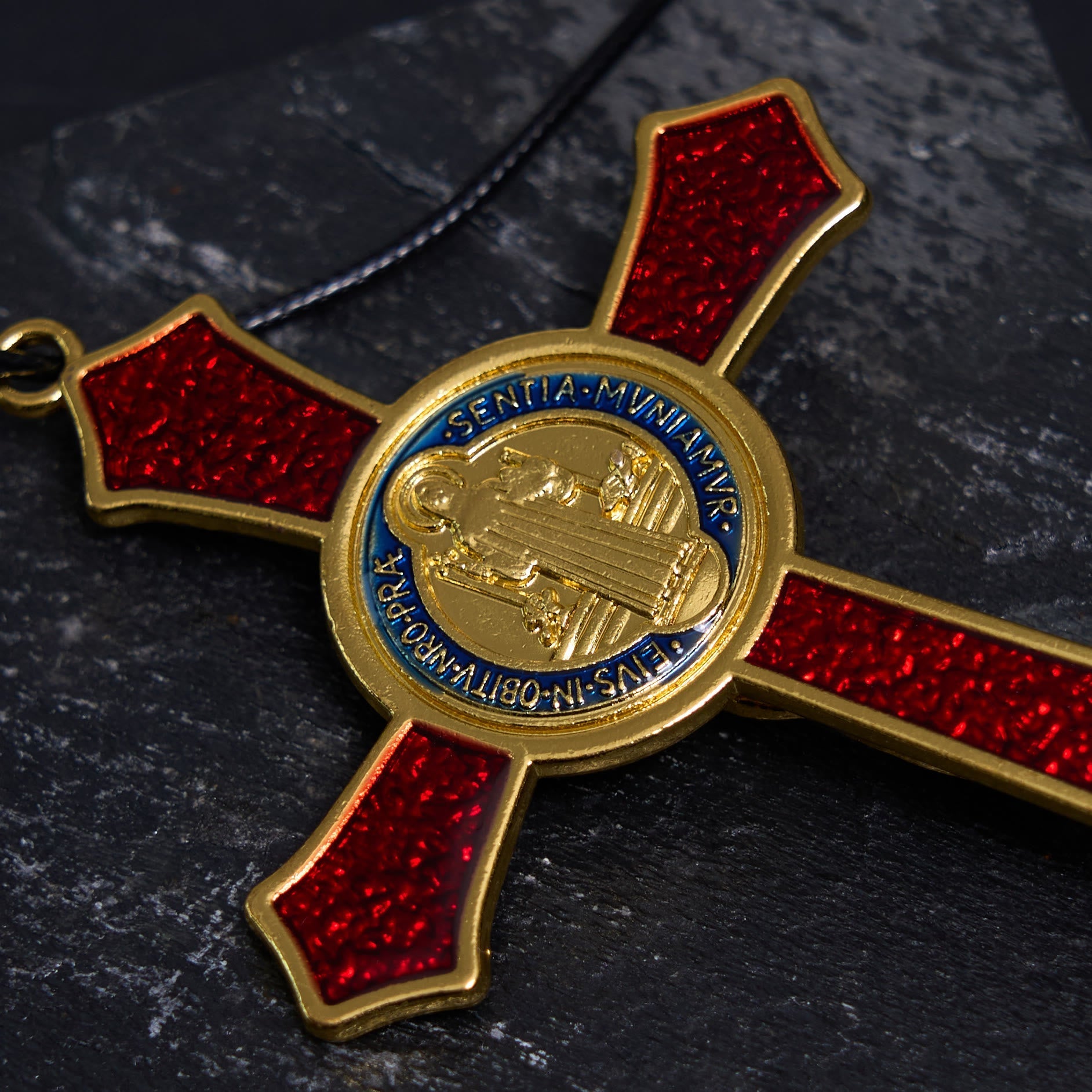 Classic Style Red/Blue Crafted Crucifix Big Size Pendant Necklace(5 color)
