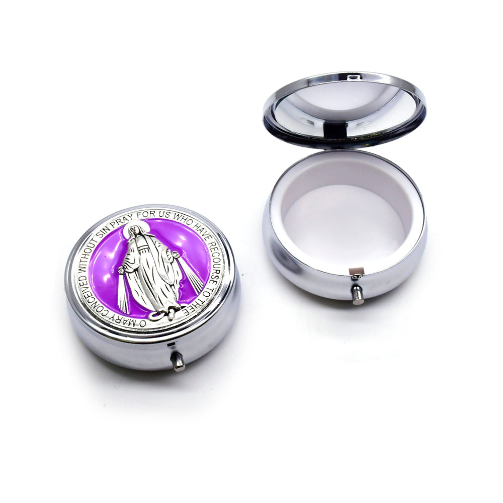 Catholic Rosary Gift Box – Elegant Metal Storage Case