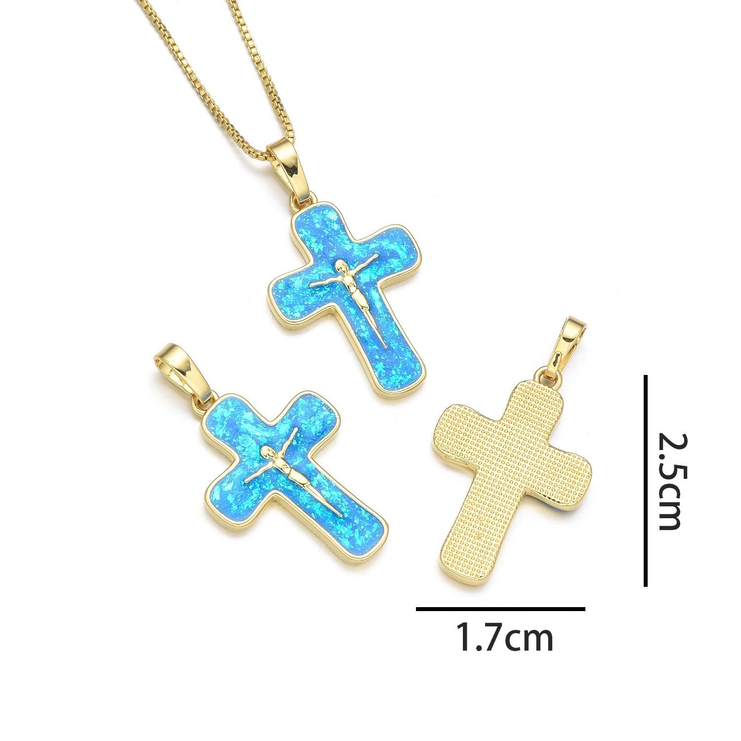 Minimalist Style Crucifixion Coppering Pendant Necklace