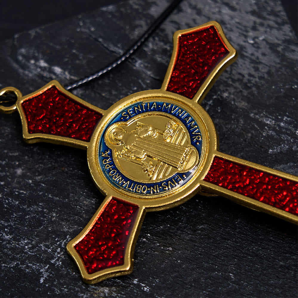Classic Style Red/Blue Crafted Crucifix Big Size Pendant Necklace(5 color)